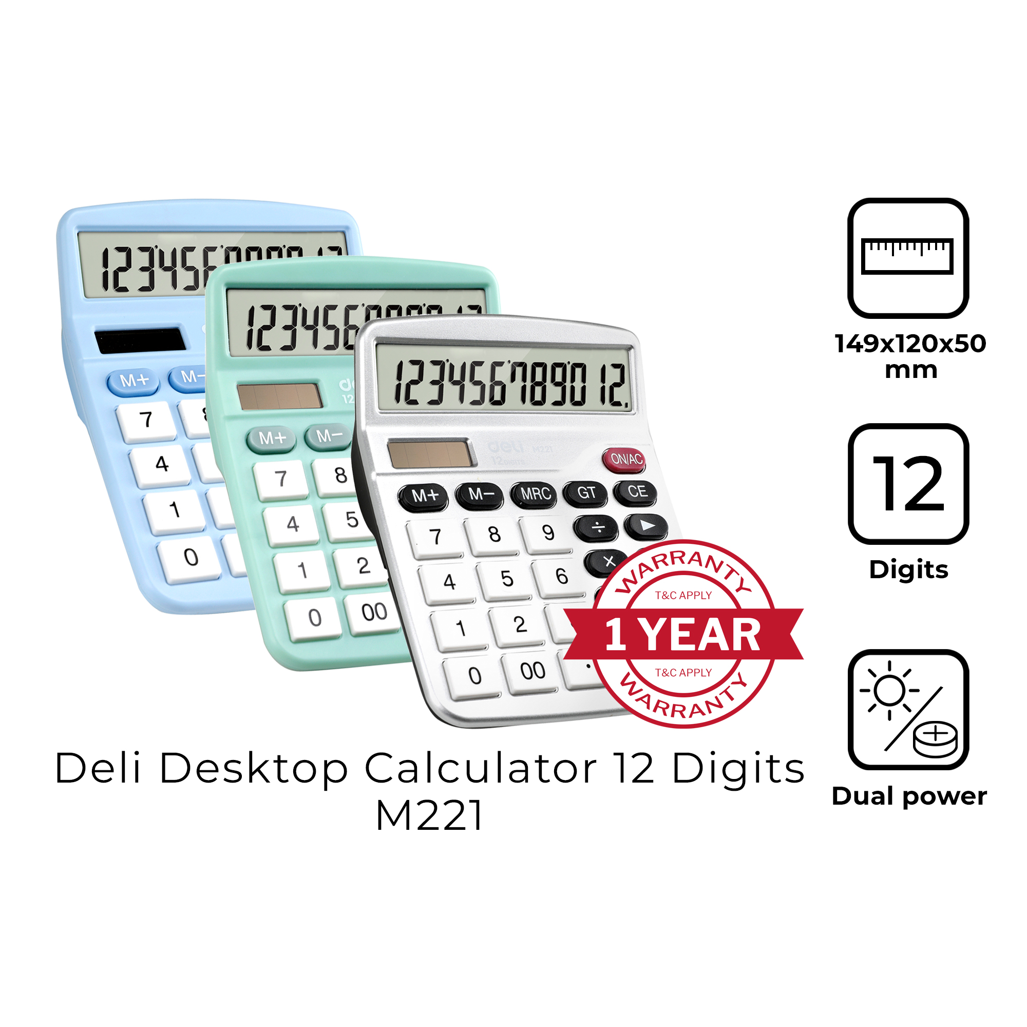 Calcolatrice Deli M221 - immagine 2