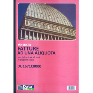Fatture ad una aliquota duplice copia DU1671C0000 Data Ufficio