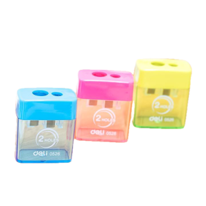 Temperamatite a 2 fori con contenitore Deli E0526
